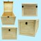 Unfinished Wood Crate Style Box with Hinged Lid for Arts, Crafts, Hobbies, and Home Storage - 10.60&#x22; x 10.60&#x22; x 10.60&#x22; in Inches